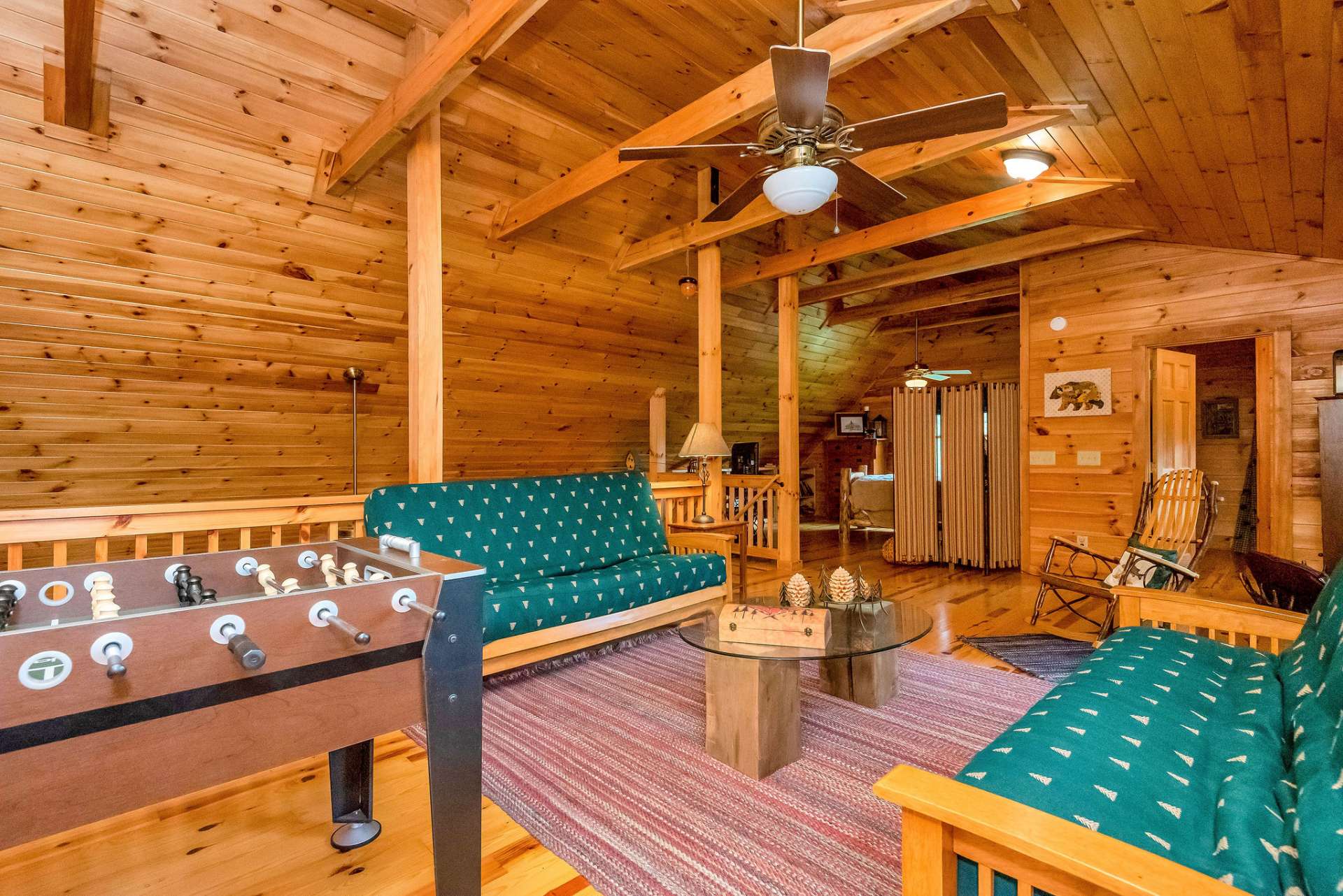 The loft gracefully intertwines a multitude of purposes.